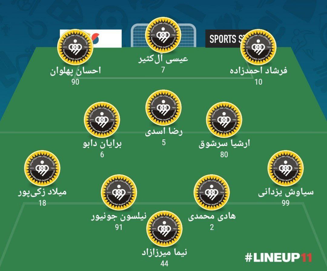 ترکیب سپاهان مقابل زنیت برای بازی امشب 16 شهریور 1402 | دیلی فوتبال