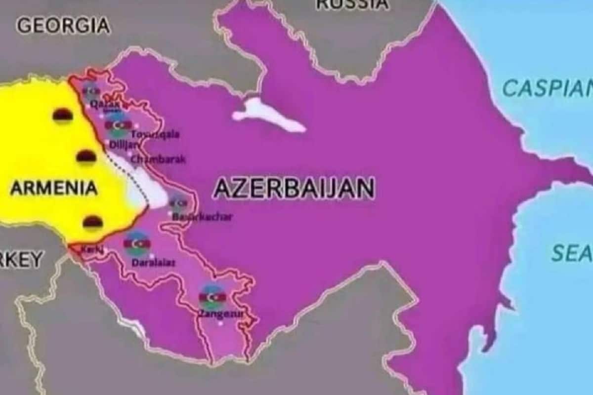عکس| توهم رسانه های جمهوری آذربایجان درباره نقشه این کشور در سال 2025 | دیلی فوتبال