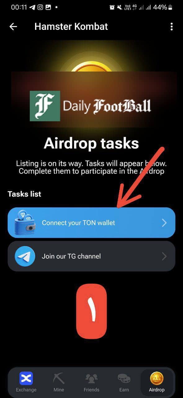 عکس| نحوه اتصال بازی همستر کمبت تلگرام به کیف پول تون کیپر + آموزش تصویری | دیلی فوتبال