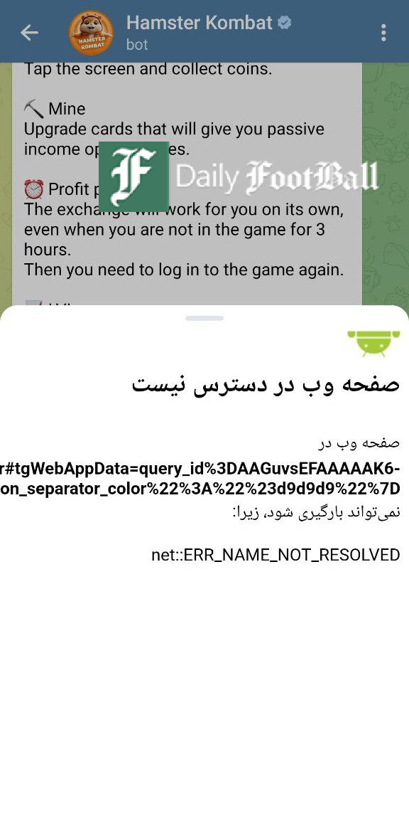 عکس| باز نشدن بازی همستر کامبت؛ چرا همستر بالا نمیاد؟ | دیلی فوتبال