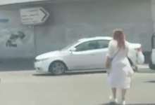 فیلم| هنجارشکنی زن بی حجاب در خیابان های تهران