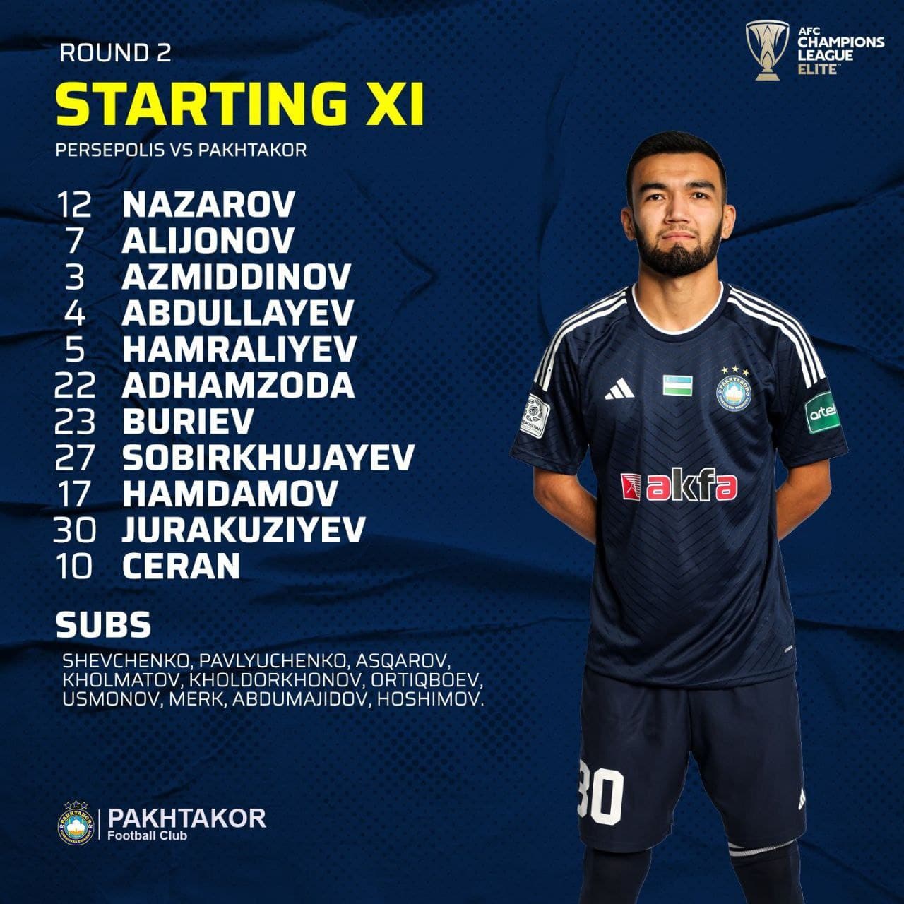 ترکیب پاختاکور برابر پرسپولیس برای بازی امشب 9 مهر 1403 | دیلی فوتبال