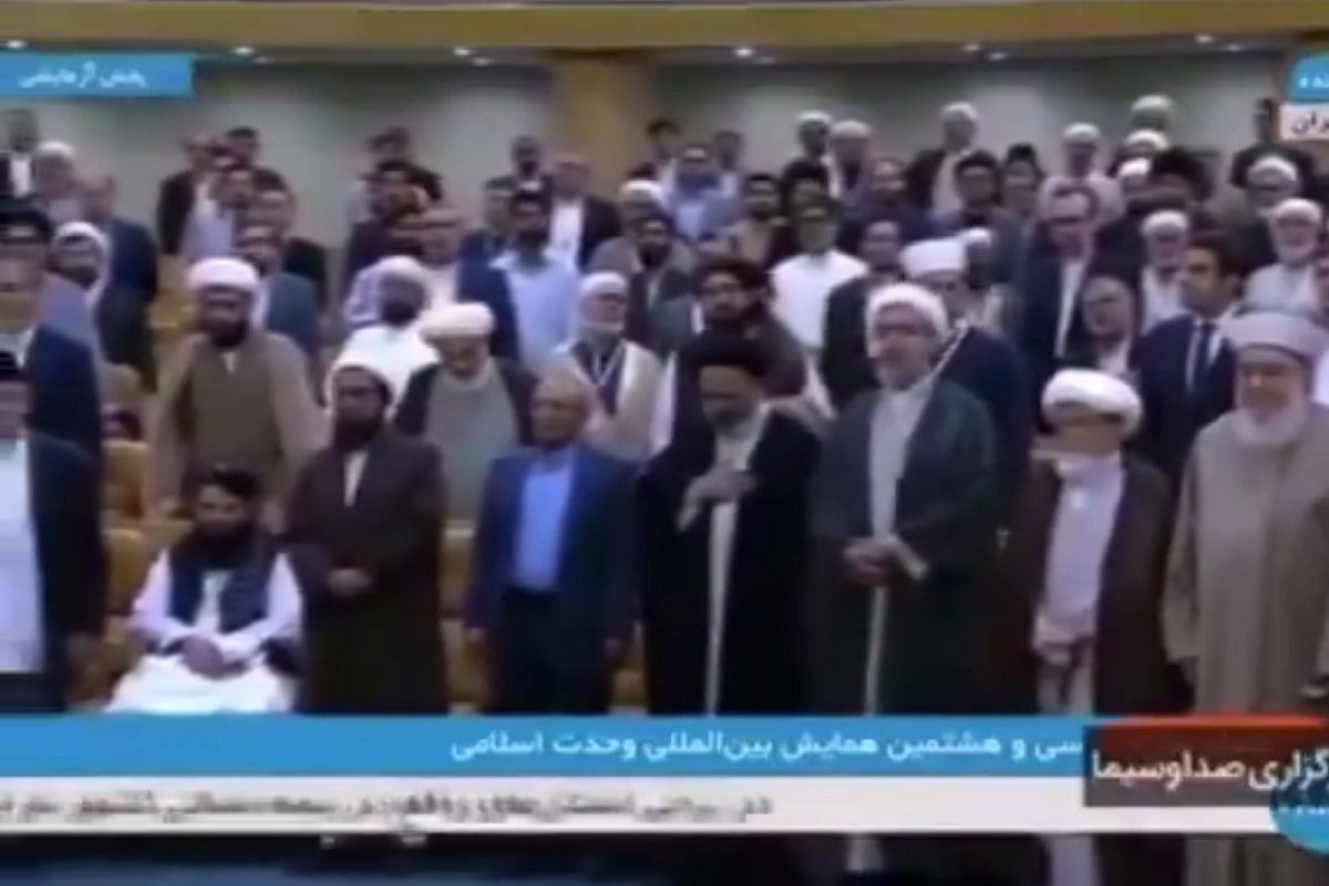 فیلم| بی احترامی نماینده طالبان به سرود ملی ایران در سی و هشتمین کنفرانس وحدت اسلامی | دیلی فوتبال