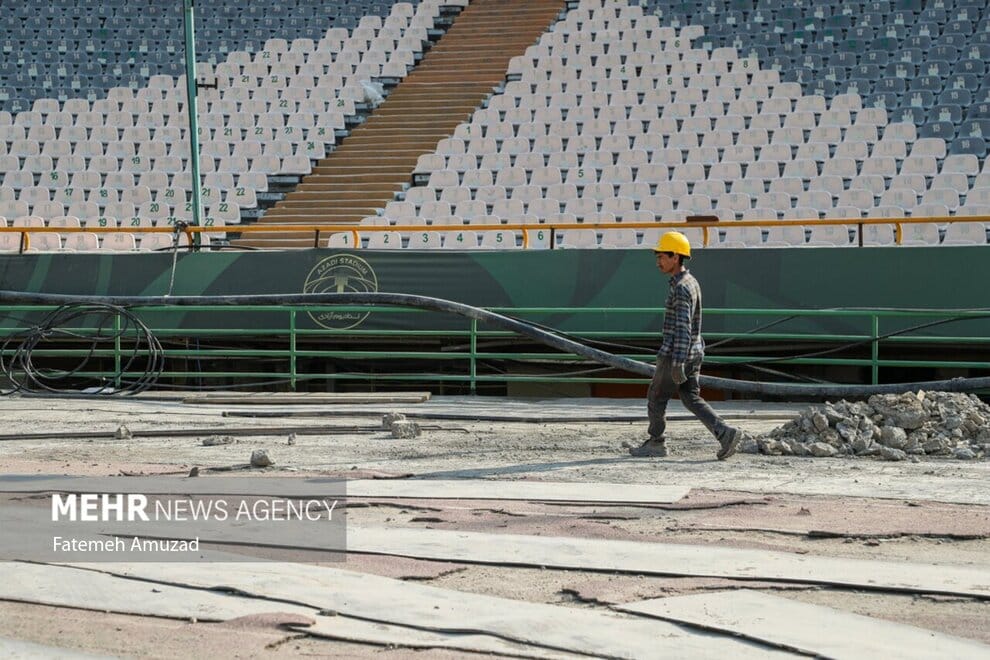 عکس| ورزشگاه آزادی در مسیر نوسازی؛ آماده‌سازی برای میزبانی‌های بزرگ | دیلی فوتبال
