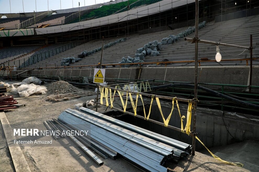 عکس| ورزشگاه آزادی در مسیر نوسازی؛ آماده‌سازی برای میزبانی‌های بزرگ | دیلی فوتبال
