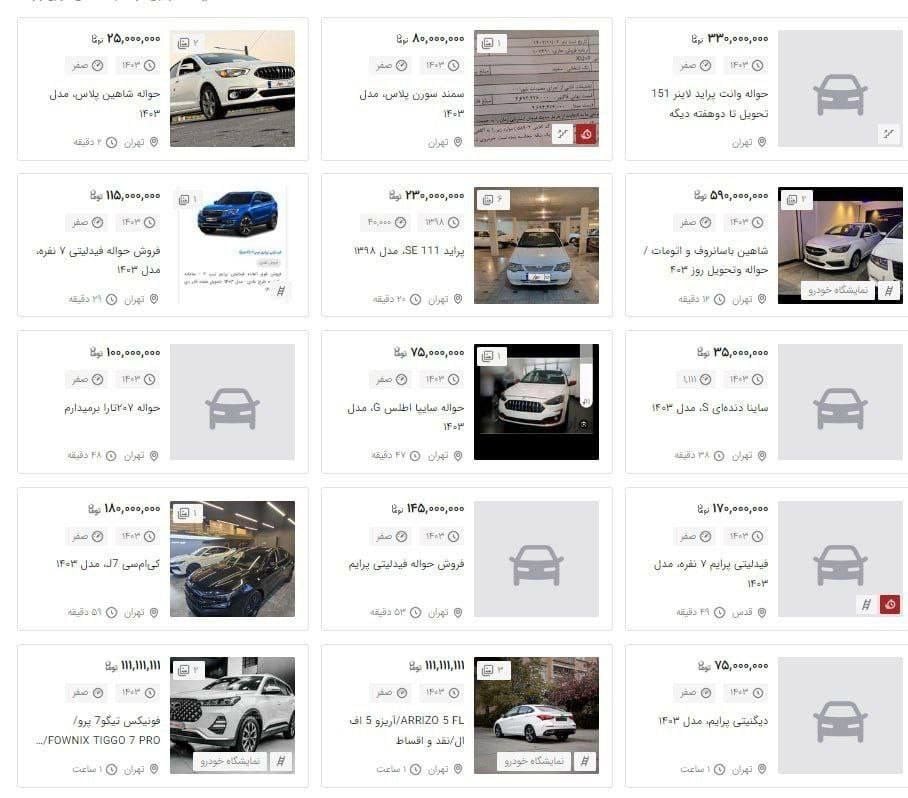 عکس| نتیجه قرعه کشی خودروهای داخلی؛ بازار سیاه حواله های خودرو در دیوار | دیلی فوتبال
