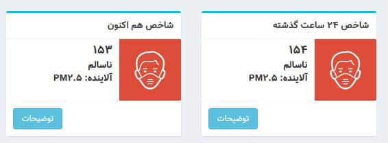 عکس| شاخص آلودگی هوا تهران امروز شنبه 17 آذر 1403 | دیلی فوتبال