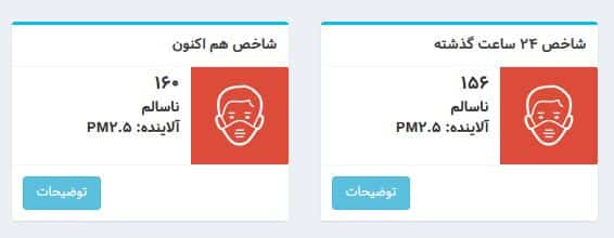 عکس| شاخص آلودگی هوا تهران امروز سه شنبه 20 آذر 1403 | دیلی فوتبال