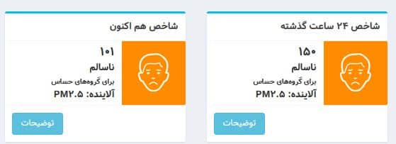 عکس| شاخص آلودگی هوا تهران امروز شنبه 1 دی 1403 | دیلی فوتبال