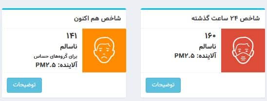عکس| شاخص آلودگی هوا تهران امروز پنجشنبه 6 دی 1403 | دیلی فوتبال