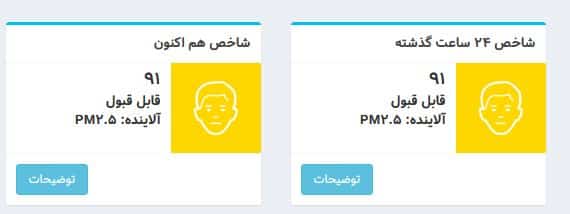 عکس| شاخص آلودگی هوا تهران امروز سه شنبه 13 آذر 1403 | دیلی فوتبال