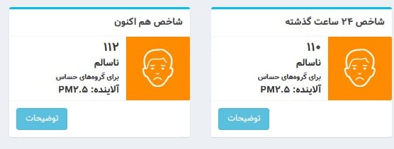 عکس| شاخص آلودگی هوا تهران امروز یکشنبه 7 بهمن 1403 | دیلی فوتبال