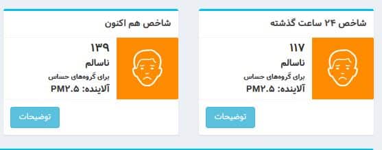 عکس| شاخص آلودگی هوا تهران امروز یکشنبه 16 دی 1403 | دیلی فوتبال