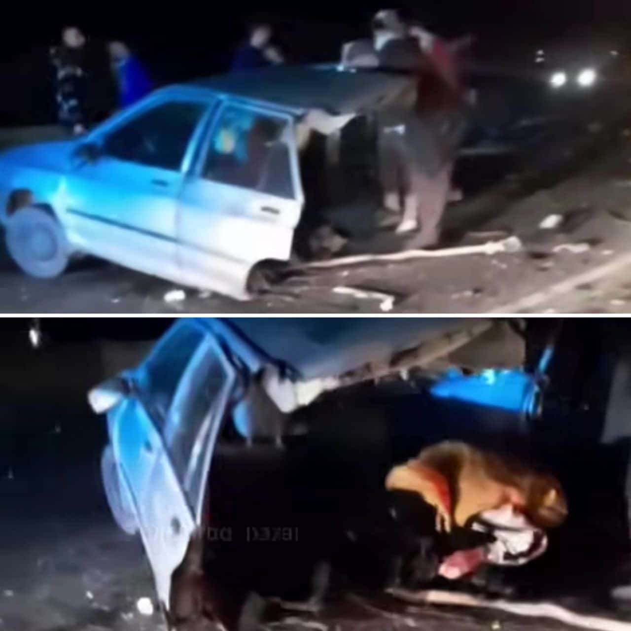 عکس| نصف شدن پراید پس از تصادف در لنگرود | دیلی فوتبال