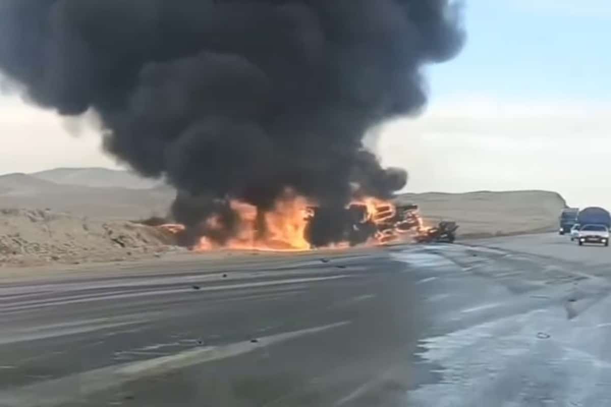 فیلم| صحنه دلخراش برخورد مرگبار خودروی شوتی با تریلی حمل سوخت | دیلی فوتبال