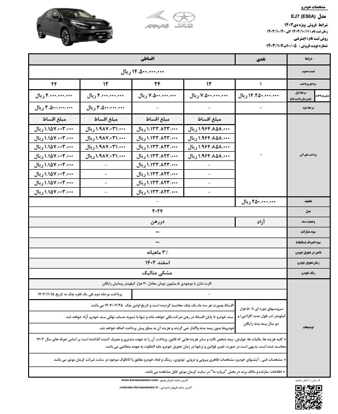 عکس| شرایط پیش فروش فوق العاده خودرو جدید KMC با تحویل 2 ماهه عکس| شرایط پیش فروش فوق العاده خودرو جدید KMC با تحویل 2 ماهه | دیلی فوتبال