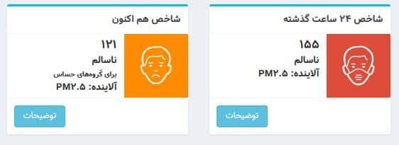 عکس| شاخص آلودگی هوا تهران امروز یکشنبه 14 بهمن 1403 | دیلی فوتبال