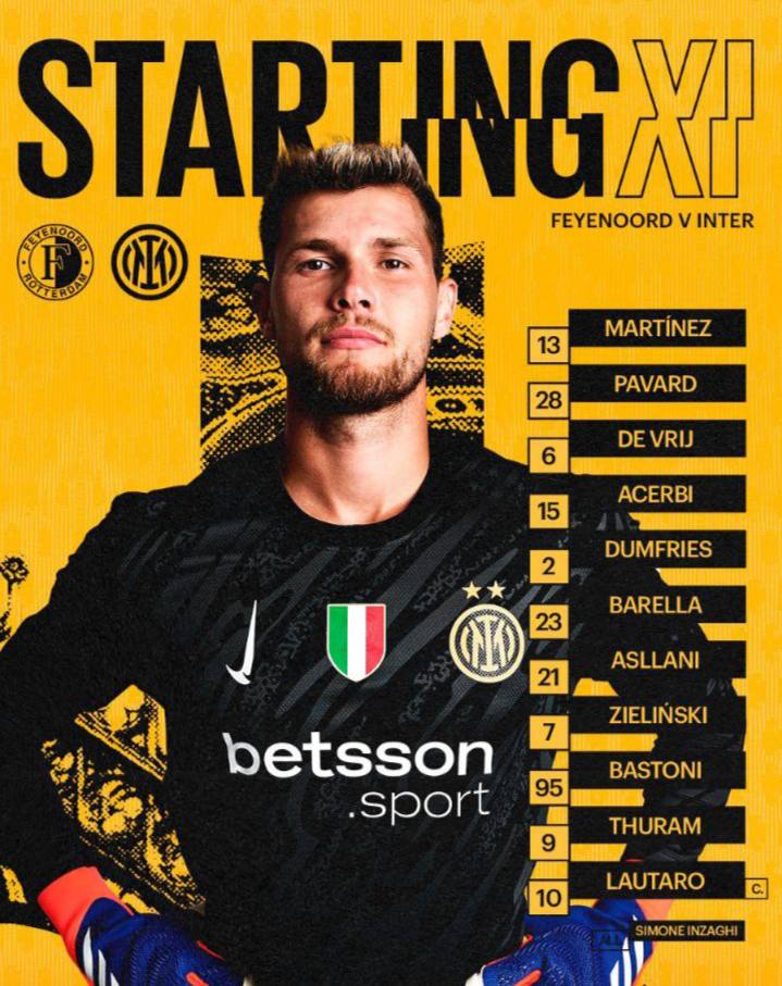 مهدی طارمی روی نیمکت اینتر مقابل فاینورد برای بازی امشب 15 اسفند 1403 | دیلی فوتبال