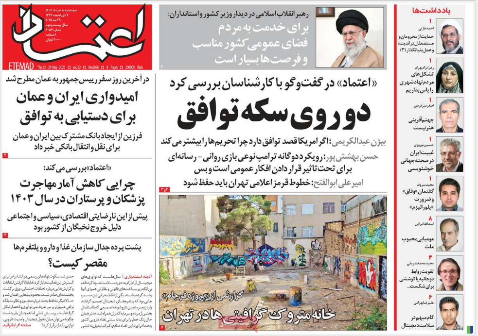 عکس| صفحه اول روزنامه های رسمی کشور امروز پنجشنبه 8 خرداد 1404 عکس| صفحه اول روزنامه های رسمی کشور امروز پنجشنبه 8 خرداد 1404 | دیلی فوتبال