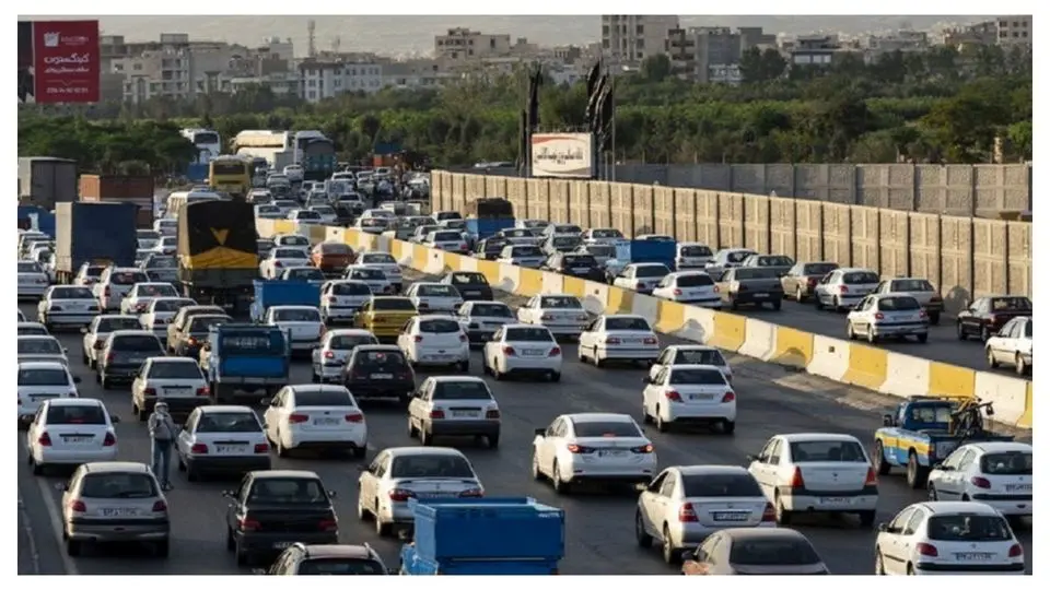 ترافیک سنگین در آزادراه تهران - کرج - قزوین
