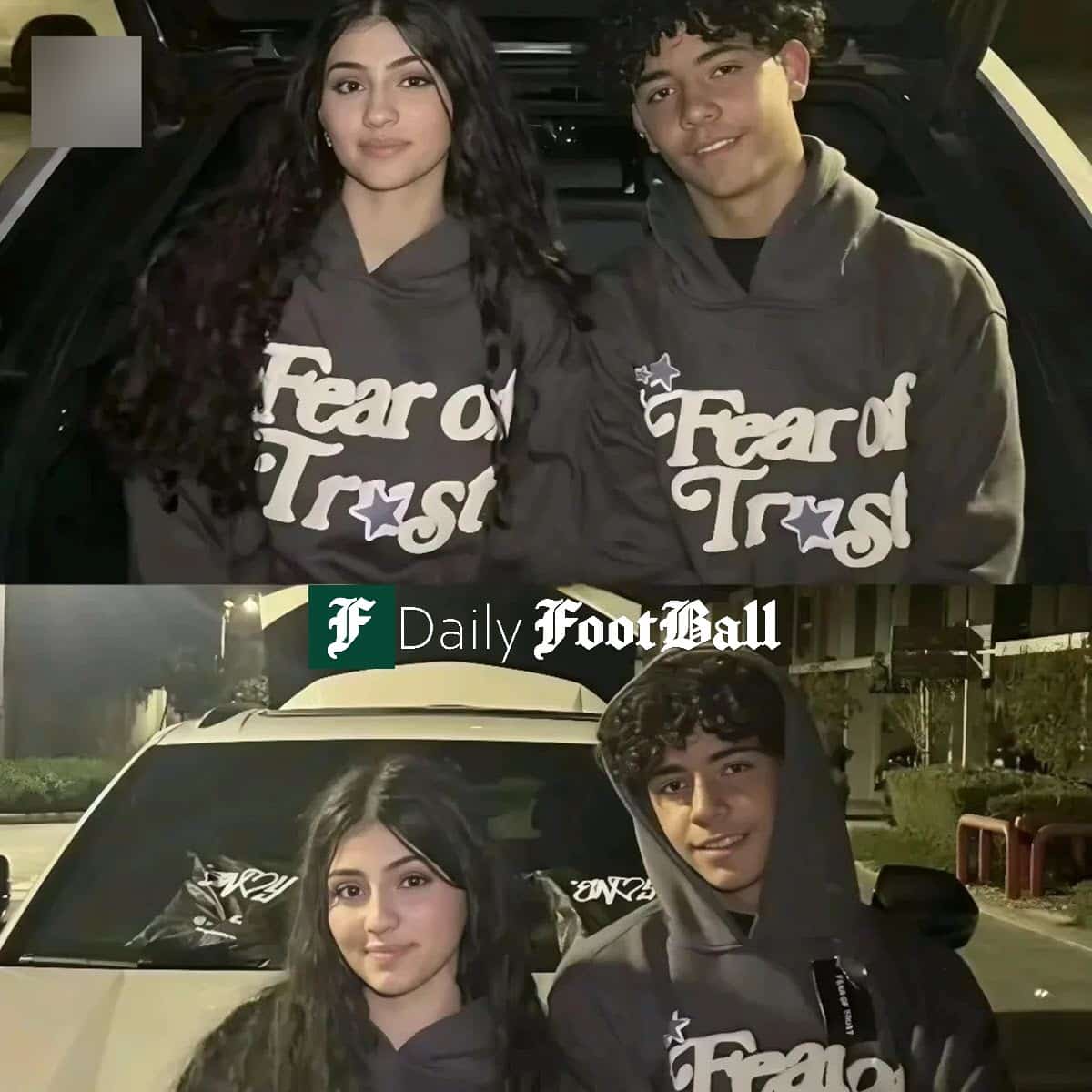 عکس کریستیانو رونالدو جونیور در کنار دختری به نام سورایا دوست دخترش