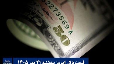 قیمت دلار امروز سه شنبه 21 مهر 1405؛ صعود یا سقوط؟ | دیلی فوتبال