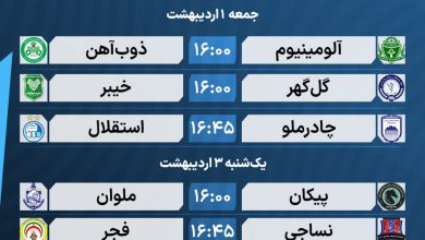 عکس| برنامه کامل بازی های هفته دهم لیگ برتر 1405 عکس| برنامه کامل بازی های هفته دهم لیگ برتر 1405 | دیلی فوتبال